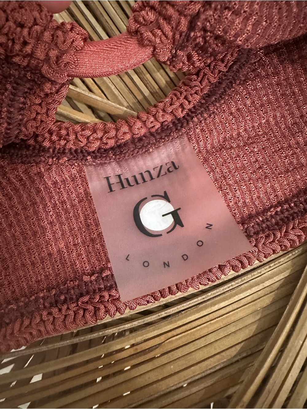 hunza g London julia bikini in dusty rose red - Picture 4 of 10